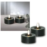 Star Trading LED-Wachskerzen 5,5 cm grün
