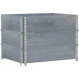vidaXL Paletten Aufsatzrahmen 80 x 60 x 0 cm Grau