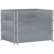 vidaXL Paletten Aufsatzrahmen 80 x 60 x 0 cm Grau