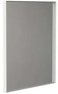 frost UNU Wandspiegel 4135 mit Rahmen 600 x 500mm, weiß matt - weiß matt