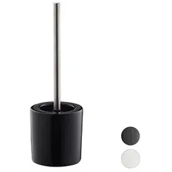 relaxdays WC-Garnitur schwarz Stein