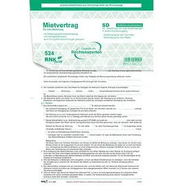 RNK Formular Mietverträge für Wohnungen 524/10 A4 Weiß
