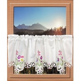 HOSSNER - ART OF HOME DECO Querbehang »Blumensee«, (1 St.), grün/lila/weiß, , 99192916-1