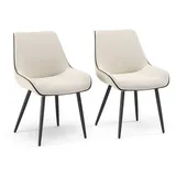 Vicco Vicco, Esszimmerstuhl Eleganza, Beige, 2er Set