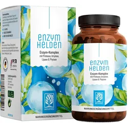 Enzym-Komplex mit Protease, Amylase, Lipase & Phytase - ENZYMHELDEN - 120 vegane Kapseln - NATURTREU® 63.6 g