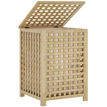 [en.casa] Wäschekorb Jystiand 79 L Gitteroptik Bambus Natur