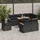 vidaXL Garten-Lounge-Set 9-tlg. schwarz