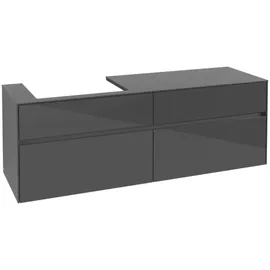 Villeroy & Boch Collaro Waschbeckenunterschrank 160 x 55 cm Glossy Grey