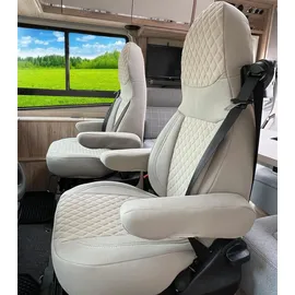 BREMER SITZBEZÜGE Wohnmobil SITZBEZÜGE für Aguti GIS-Liner und Milan-Sitze GT405 Beige