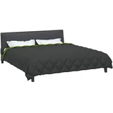 vidaXL Winterbettdecke Grün und Anthrazit 200 cm Mikrofaser