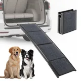 Thanaddo Hunderampe Auto Klappbar, Extra Lange 180cm Hunderampe mit Rutschfester Teppich für Große Hunde bis 110 KG, Hundetreppe Outdoor für Autos SUV, LKW