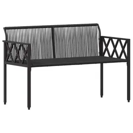 vidaXL 2-Seater 116 x 56 x 75 cm Schwarz