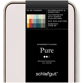 schlafgut Pure Baumwolle 180 x 200 - 200 x 220 cm sand light