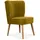 Konsimo Cocktailsessel Duco Velours 63 x 89 x 65 cm Gelb