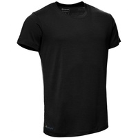 Kaipara - Merino Sportswear Rundhalsshirt Merino Shirt Herren Kurzarm Regularfit 150 (1-tlg) aus reiner Merinowolle Made in Germany schwarz S