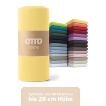 OTTO home Spannbettlaken Blackberry Single-Jersey 140 x 200 cm gelb