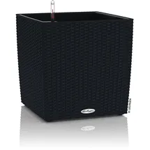 LECHUZA Cube Cottage 40 Komplettset 40 x 40 x 40 cm graphitschwarz