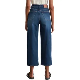 Marc O'Polo Weite Jeans MARC O'POLO "Tolva", Damen, Gr. 30, Länge 32, blau (authentic schwarz sea blau wash), Denim/Jeans, Obermaterial: 90% Baumwolle, 9% Polyester, 1% Elasthan, Jeans, High Waist, Wide Fit, in Culotte Form