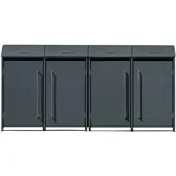 Westmann Mülltonnenbox Moderna 4 x 240 l Anthrazit 83 cm x 278 cm x 135 cm