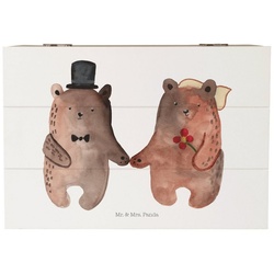 Mr. & Mrs. Panda Dekokiste 22 x 15 cm Bär Heirat - Weiß - Geschenk, Schatulle, Teddybär, Bär Ver (1 St) weiß