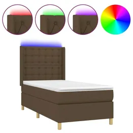 vidaXL Boxspringbett 100 x 200 cm Dunkelbraun