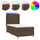 vidaXL Boxspringbett 100 x 200 cm Dunkelbraun