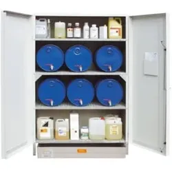 CEMO Umweltschrank 13/20 + GFK-Auffangwanne 150 Liter