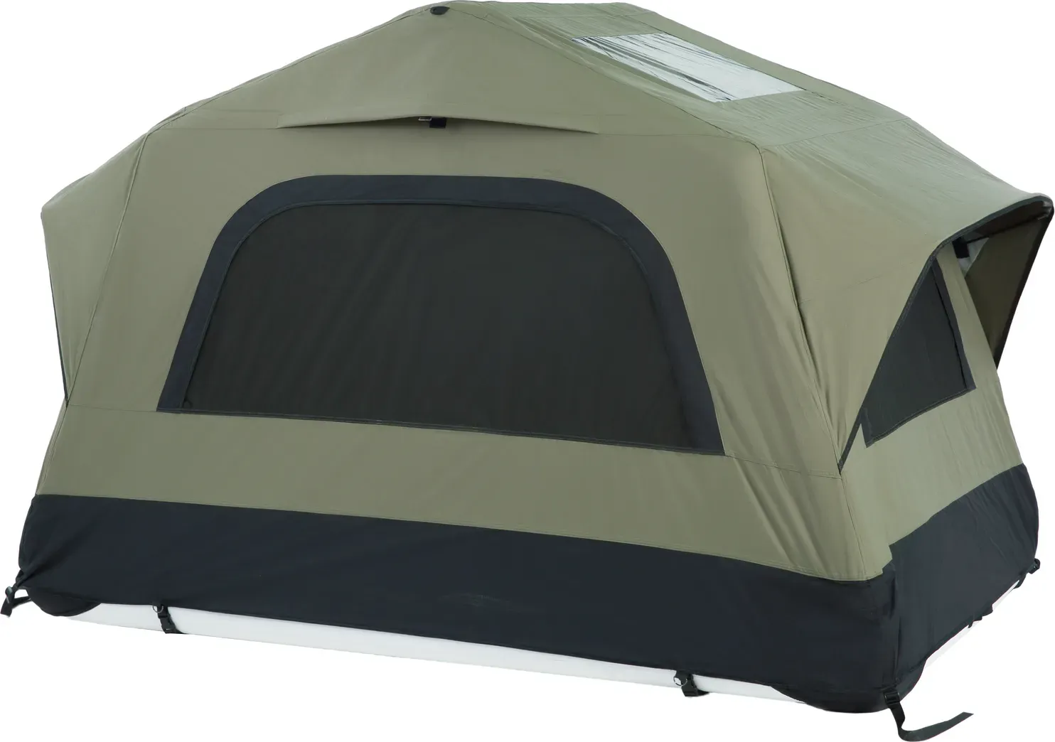 Aufblasbares Camping-Dachzelt fürs Auto/SUV, Platz für 2 Erwachsene + 1 Kind, 220x145x140 cm, Grün