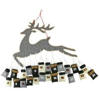 Spetebo Adventskalender Rentier zum hängen mit 24 Säckchen -