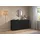 LeGer Home by Lena Gercke Schubladenkommode 160 x 81 x 42 cm Schwarz / Schwarz Mattglas
