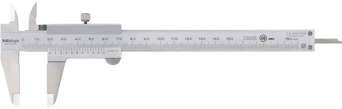 Analog-Messschieber m. Feststellschraube Tiefenmaß flach Messb. 0-150mm