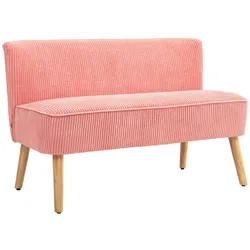 HOMCOM Sofa Holz, Stoff, Schaumstoff