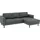 Home Affaire Eckcouch Cord 2-Sitzer Grau