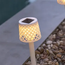 NEW GARDEN Erdspießleuchte 4er Set Kunststoff 4 Stück weiß