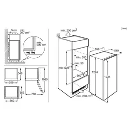 AEG OAB7N12EF Einbaukühlschrank (122 l, 1224 mm hoch)