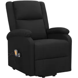 vidaXL Massagesessel mit Aufstehhilfe Schwarz Stoff