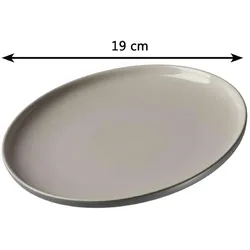 Ritzenhoff & Breker Frühstücksteller Jasper, 19cm, 6 Stück, grau