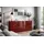 Mäusbacher Kommode 179 x 89 x 42 cm Bordeauxrot / Glas