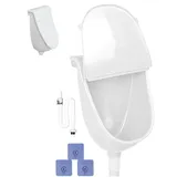 Wandmontiertes Urinal Mit Deckel, 28,5x 38,5x18 Cm Spritzdichter Spülurinal Mit Schlauch, Wasserlose Urinal Mit Deckel Für Männer, Kompaktes Bad-Urinal Für Camping, Wohnmobil, Garten, Werkstatt