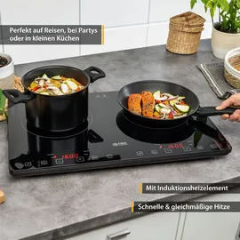 tzs-first-austria TZS First Austria Induktionskochplatte 3400W, Slim-Design, 10-stufige Temperaturregelung Timer, Kindersicherung, Sensor touch K... | schwarz,