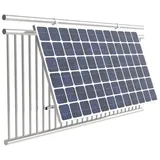 Kseng Balkonkraftwerk SolarModul Halterung,15-30°, Montageset für Geländer, Balkonkraftwerke silberfarben
