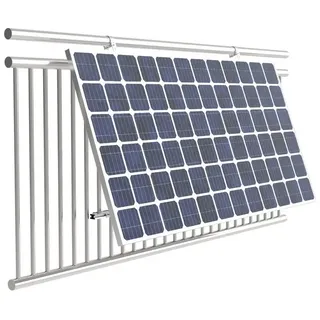 Kseng Balkonkraftwerk SolarModul Halterung,15-30°, Montageset für Geländer, Balkonkraftwerke silberfarben