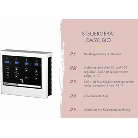 Karibu Fasssauna inkl. 9 kW Bioofen + ext. Steuerung
