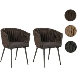 Mendler HWC-N38 Gartenstuhl 61 x 61 x 82 cm braun 2 St.