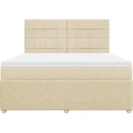 vidaXL Boxspringbett 180 x 200 cm Creme