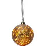 eglo christmas EGLO Led Weihnachtskugel für Innen, beleuchtete Glaskugel zum Aufhängen, Leuchtkugel Amber zum Hängen, Deko Wohnzimmer, warmweiß, Strom-Betrieb, 3m Kabellänge, Ø 15 cm