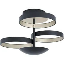 EGLO Gromola 3 flg. rund Schwarz/Beige