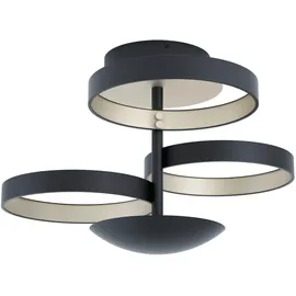 EGLO Gromola 3 flg. rund Schwarz/Beige