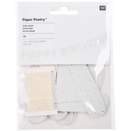 Rico Design Girlande Happy Birthday, Recyclingpapier, RECYCLED