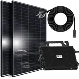 sunniva Balkonkraftwerk Black Frame 900/800W Solaranlage mit 800W Ecoflow Micro Wechselrichter 2 x 450 W